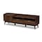 Baxton Studio Lena Mid-Century Walnut Brown Finished 2-Drawer Wood TV Stand 157-9779 - alternate 1